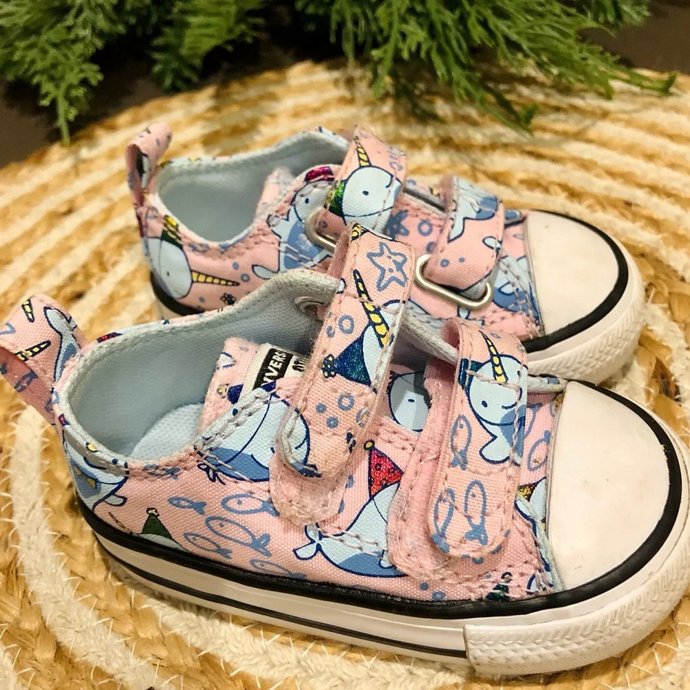 Converse Toddler Pink Narwhal Sneakers